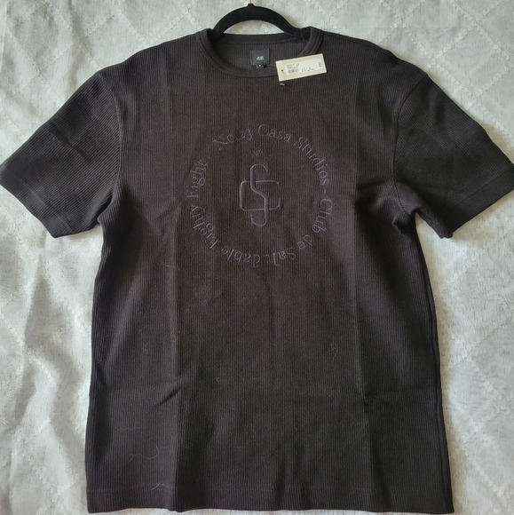 River Island Black Muscle Fit T-SHIRT - Picture 5 of 6
